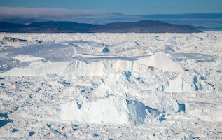 Ilulissat Icefjord below the Jacobshavn Glacier