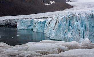 Glacial front In Hornsund Fjord, Spitsbergen