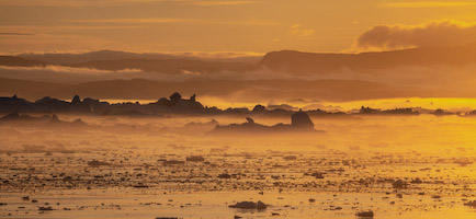 Dawn in the icefields near Ilulissat