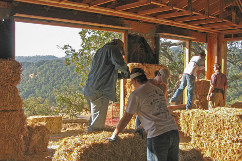 Building a straw bale house